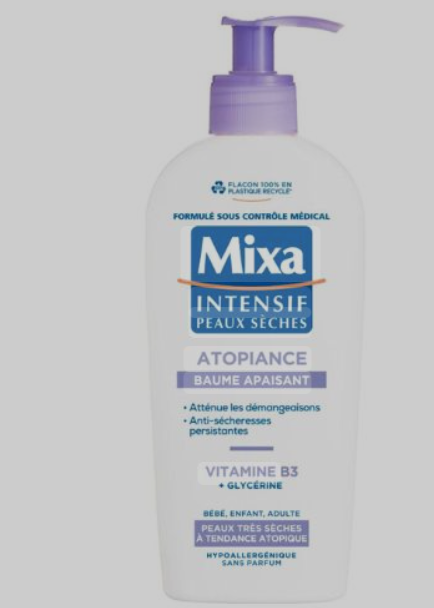 Lait de corps mixa atopiance baume apaisant